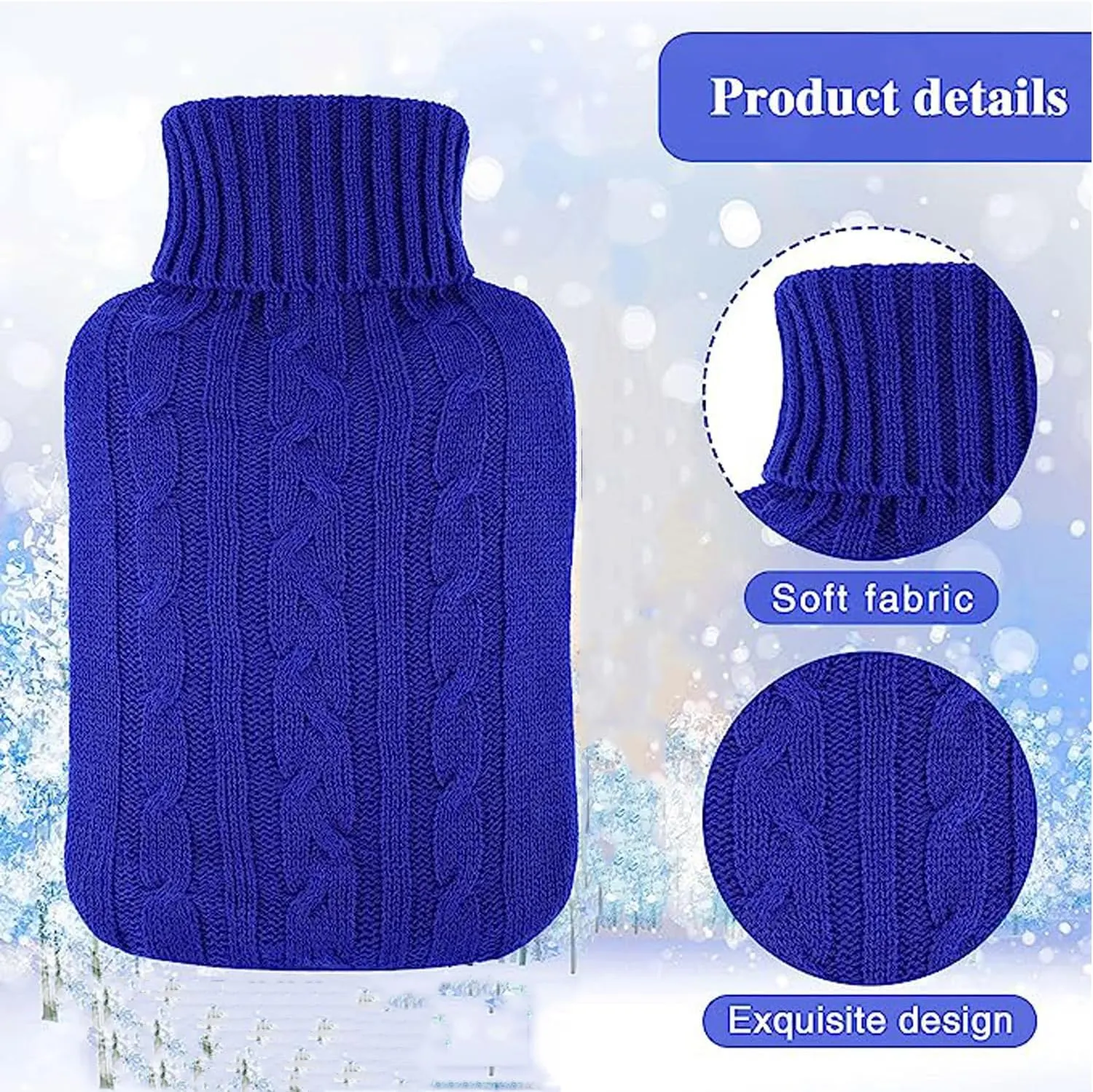 🧤 Hot Water Bottle with Cozy Knit Cover 🧤