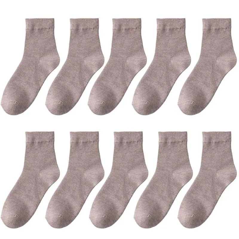 10 Pairs YIBATE Bamboo Fiber Socks - Breathable, Moisture-Wicking Women's Casual Socks