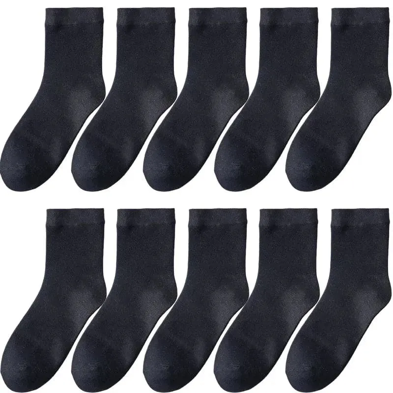 10 Pairs YIBATE Bamboo Fiber Socks - Breathable, Moisture-Wicking Women's Casual Socks