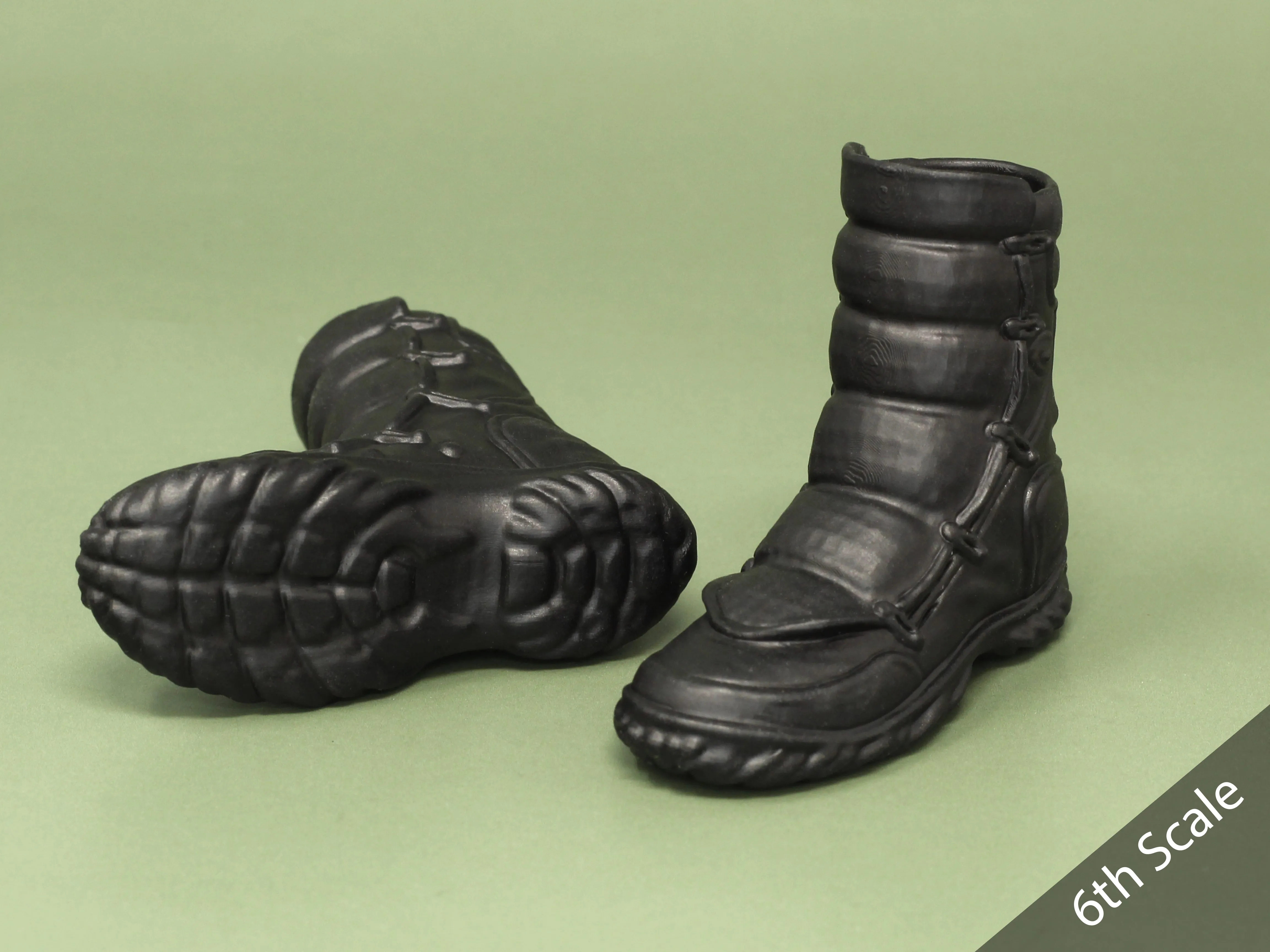 1/6 or 1/12 - Custom 3D - Armored Boots (Peg Type)