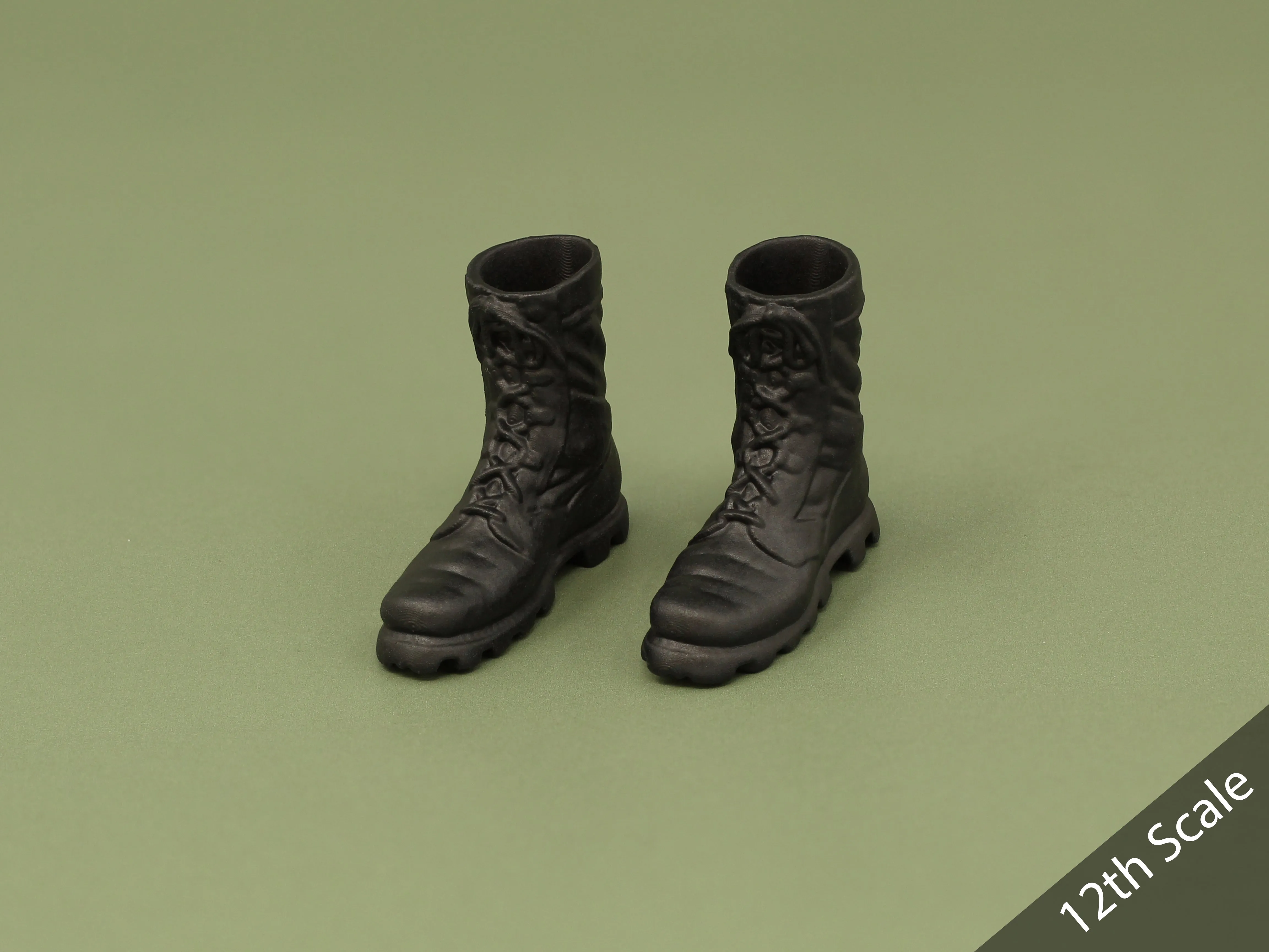 1/6 or 1/12 - Custom 3D - Combat Boots (Peg Type)