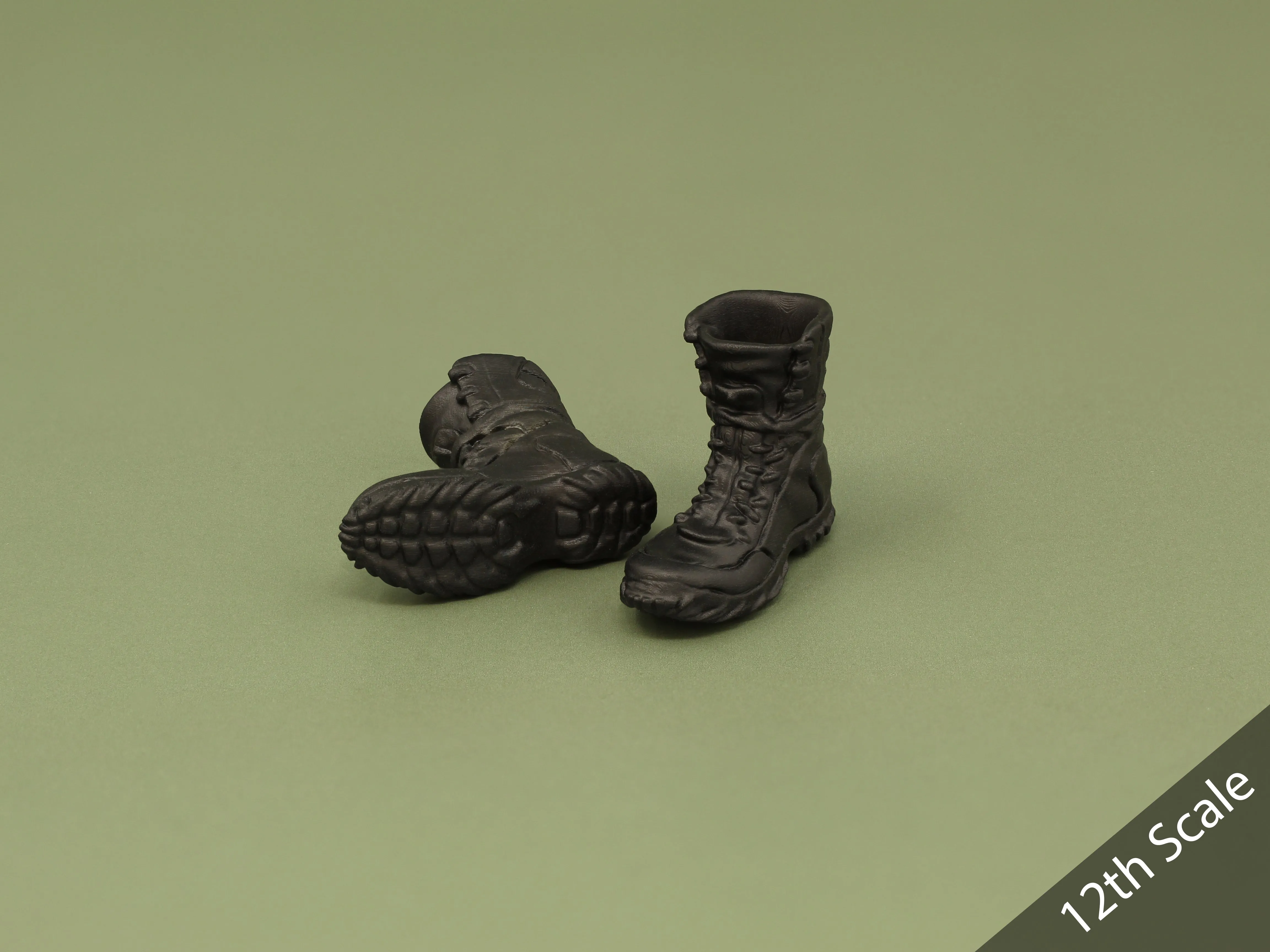 1/6 or 1/12 - Custom 3D - Rugged Boots (Peg Type)