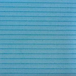 2-Layer WeatherTek Waterproof Breathable Laminate Fabric - Blue Stripes (Sold per Yard)