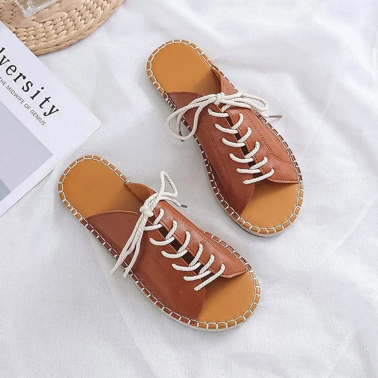 2023 Summer New Lace Up Fish Toe Sandals