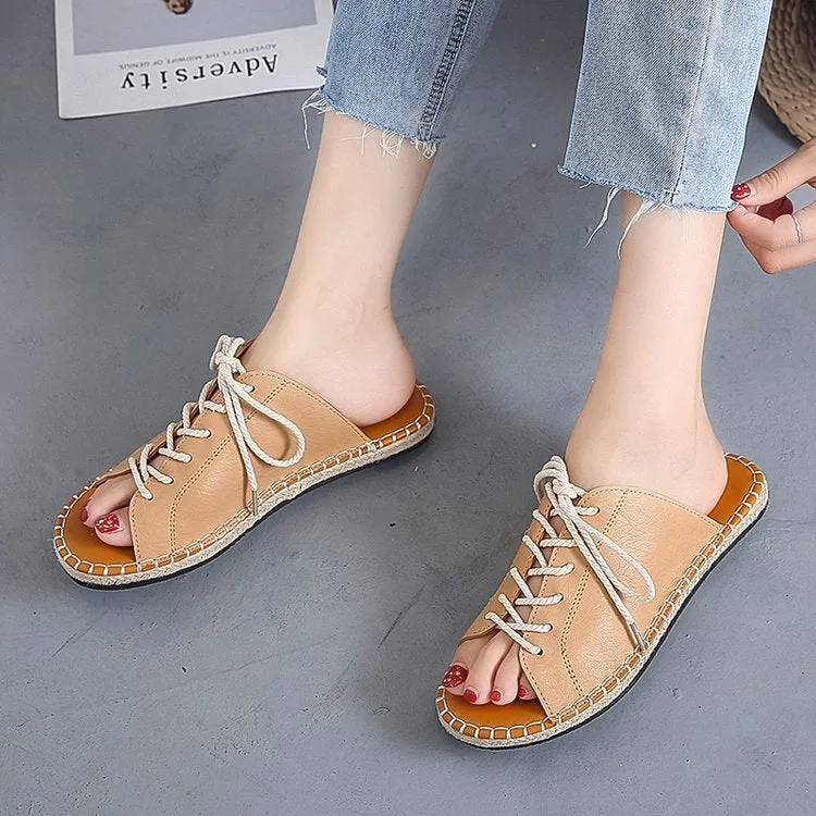 2023 Summer New Lace Up Fish Toe Sandals