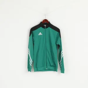 Adidas Men S Sweatshirt Green Shiny Slim Fit Full Zipper Classic Track Top