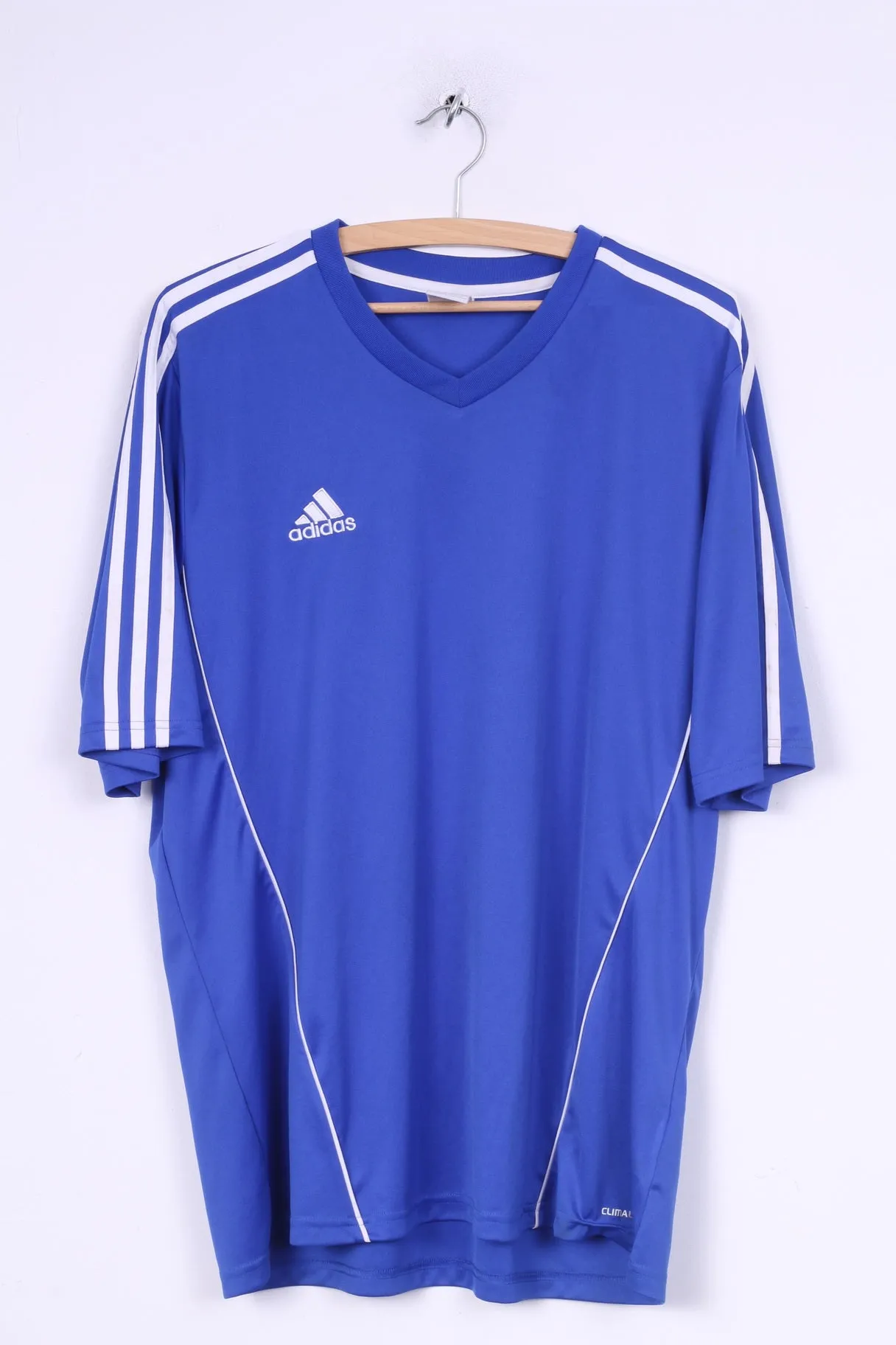 Adidas Mens XL Jersey Blue Shirt Sport Trening Top