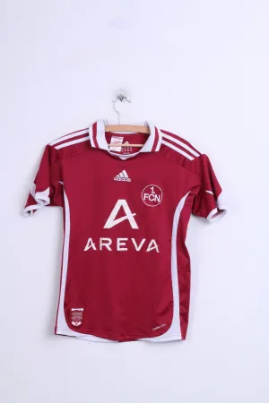 Adidas Nürnberg Boys 13-14 Age Polo Shirt Maroon Football Club