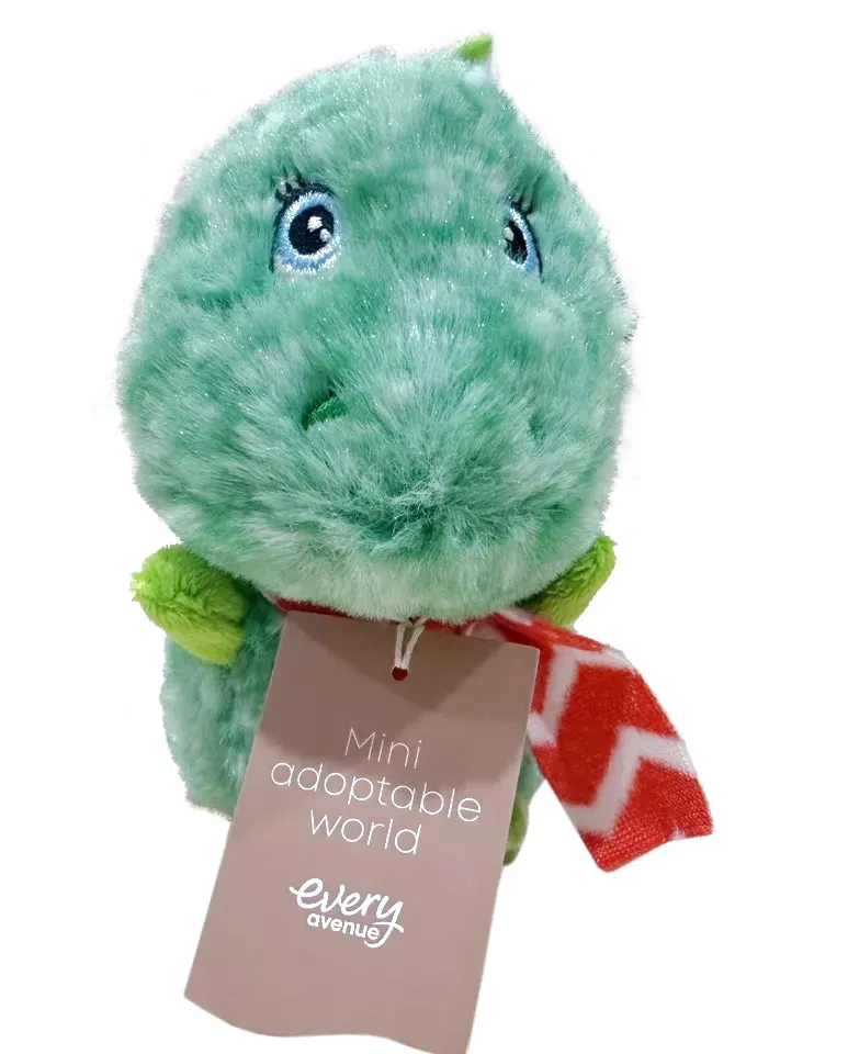 Adoptable World 10cm Mini Xmas Soft Plush Toy 3y  - Dino