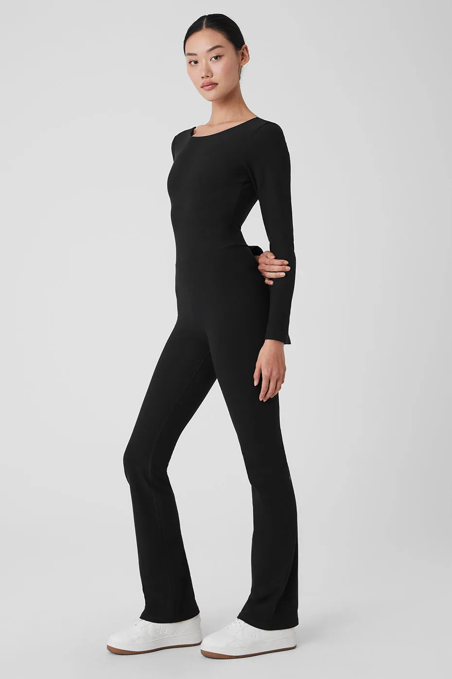 Alosoft Melody Full Length Bootcut Onesie - Black