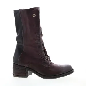 A.S.98 Opie 548213-201 Womens Burgundy Leather Lace Up Casual Dress Boots