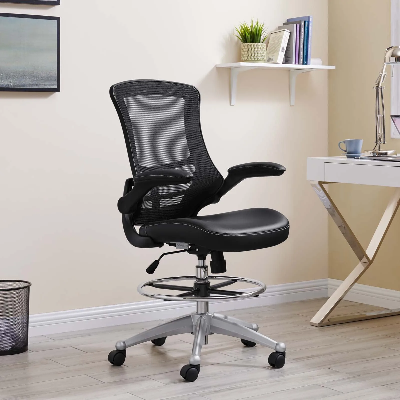 Attainment Vinyl Drafting Chair by Modway