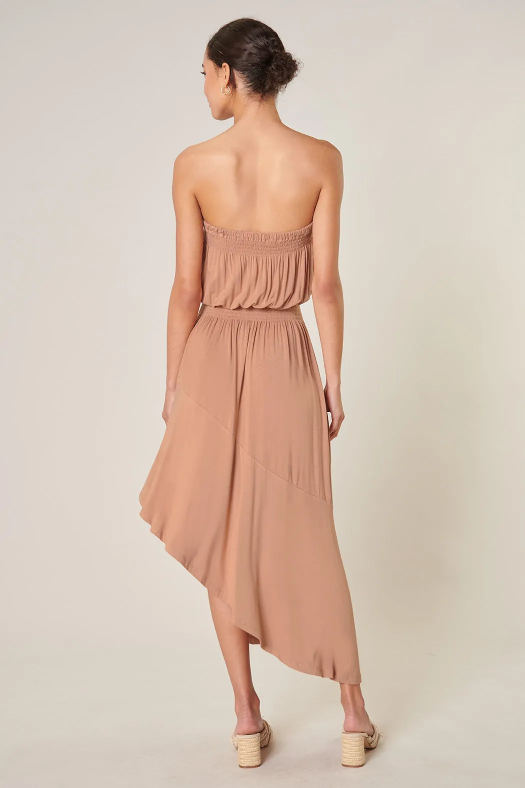 Ayanna Asymmetric Tube Midi Dress