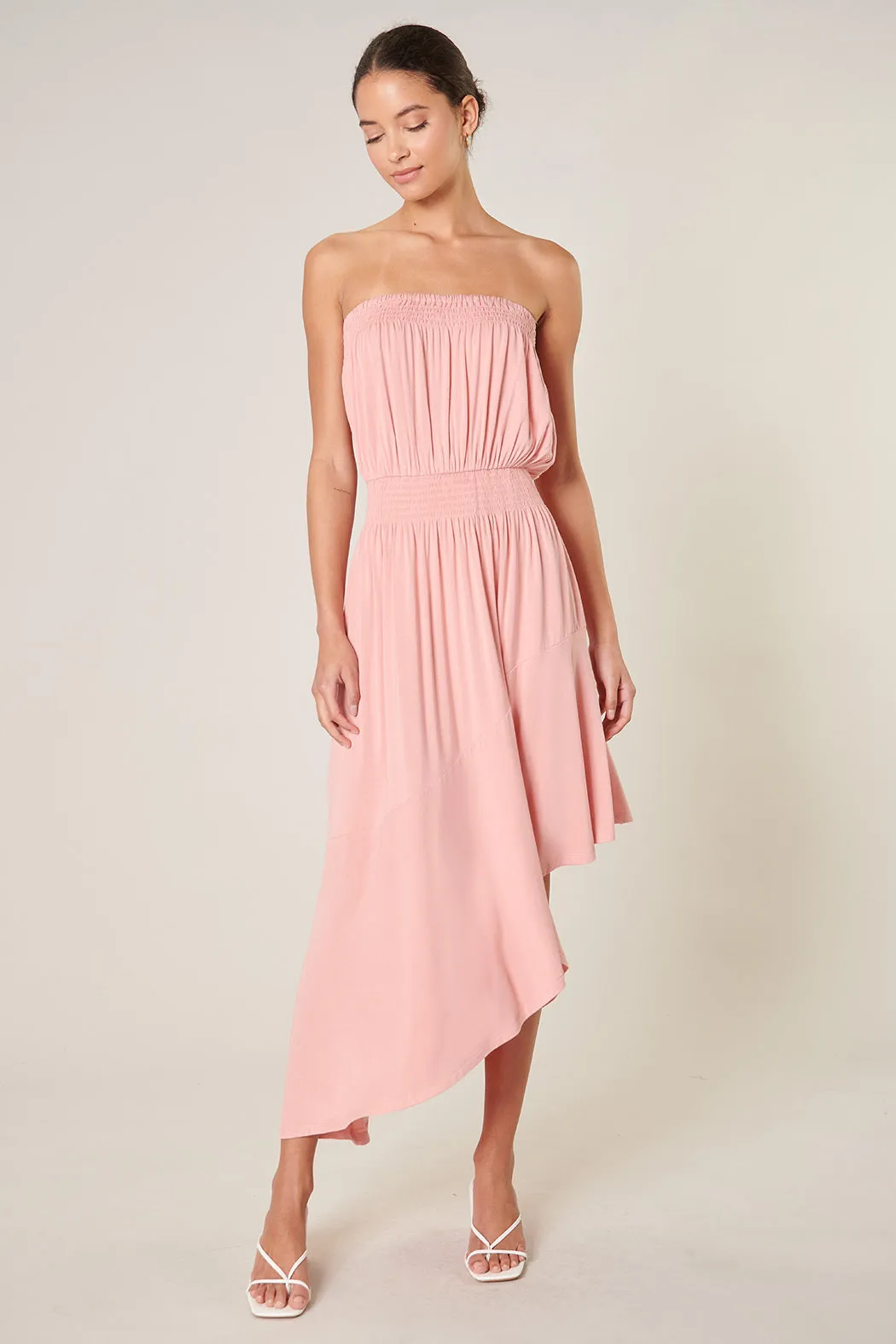 Ayanna Asymmetric Tube Midi Dress