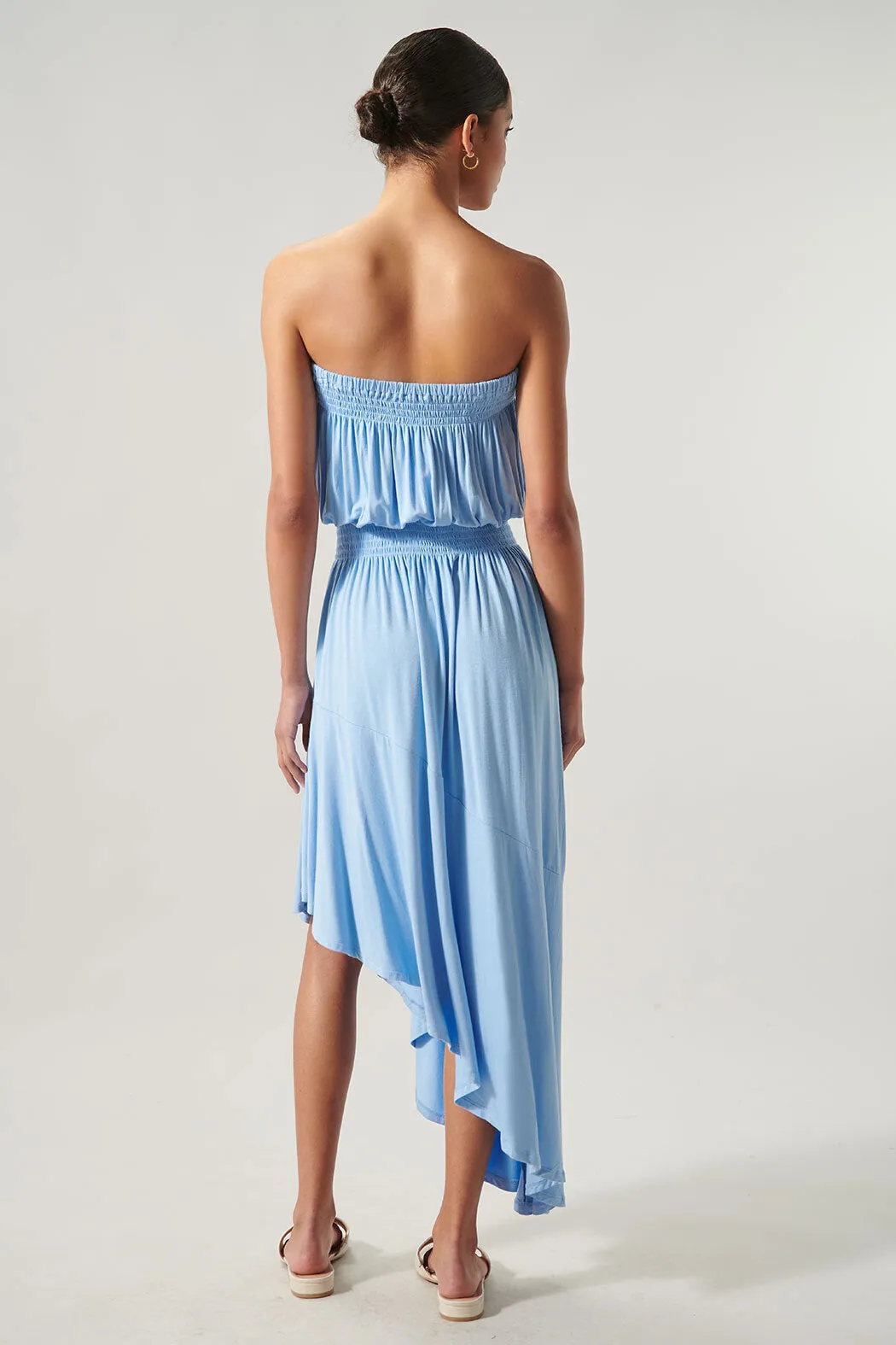 Ayanna Asymmetric Tube Midi Dress