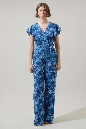 Bary Floral Tiley Wide Leg Jumpsuit