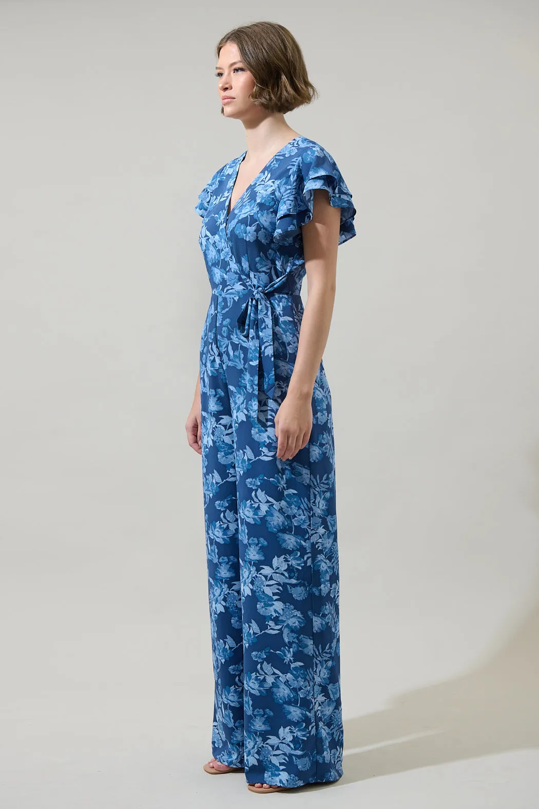 Bary Floral Tiley Wide Leg Jumpsuit