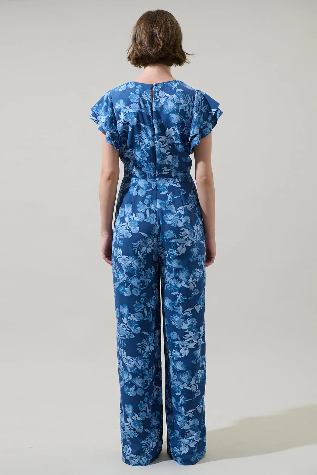 Bary Floral Tiley Wide Leg Jumpsuit