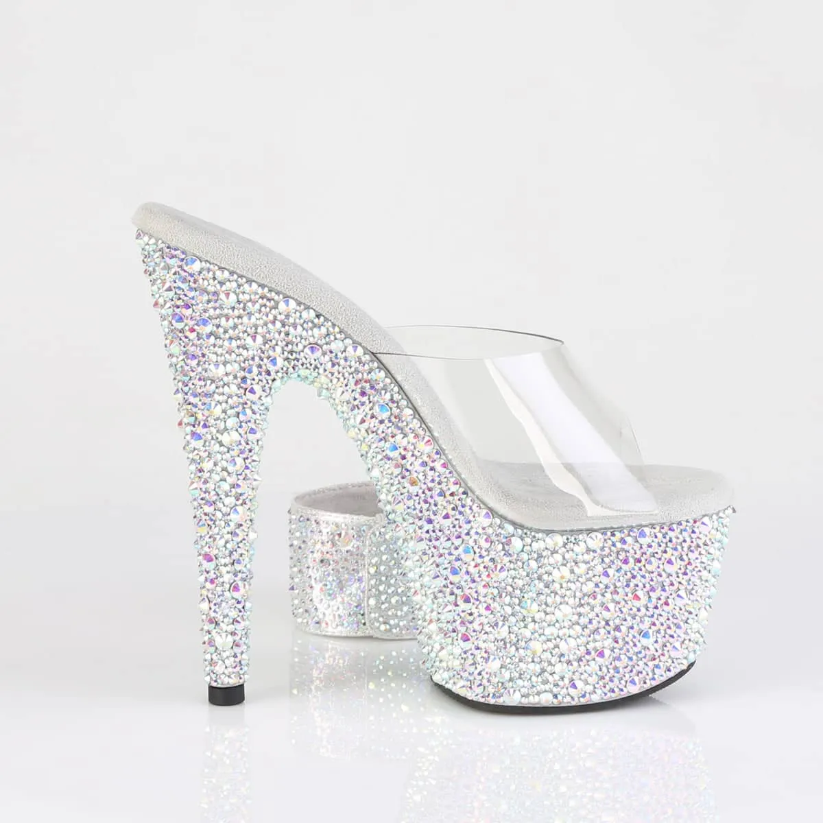 BEJEWELED-712MS Glitter Slide High Heel