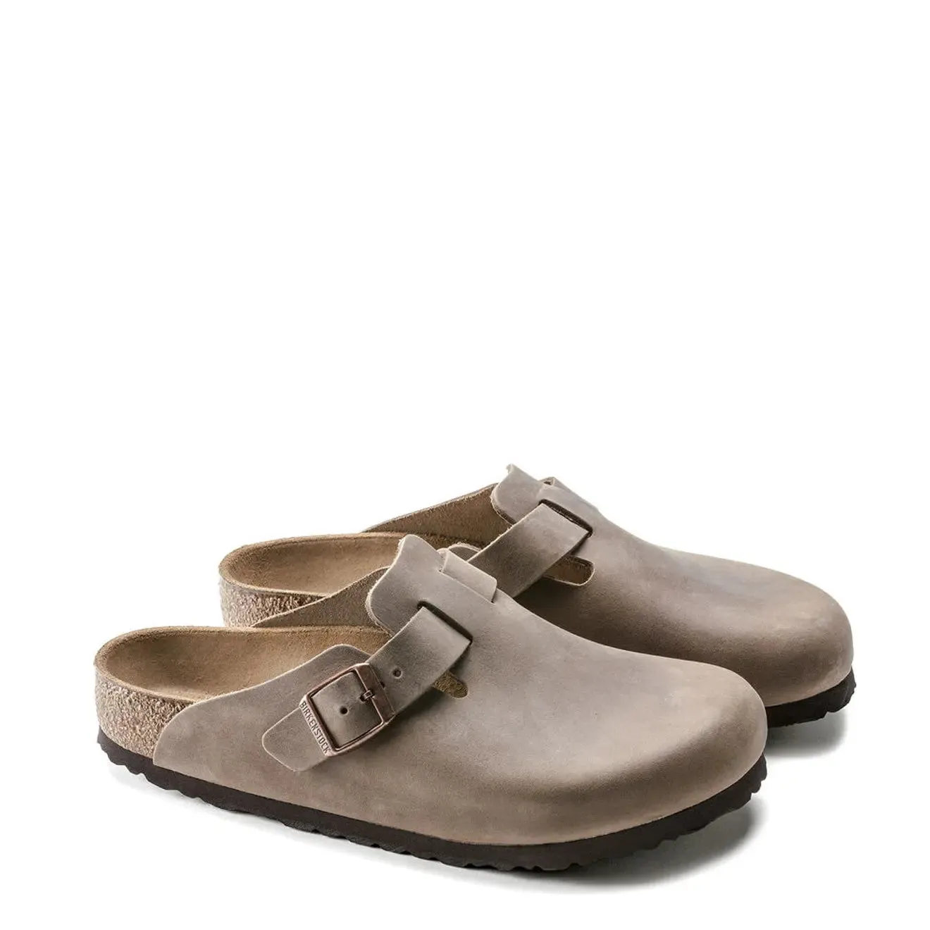 Birkenstock Boston Clogs - Premium Oiled Leather in Rich Tobacco Brown, Regular Fit