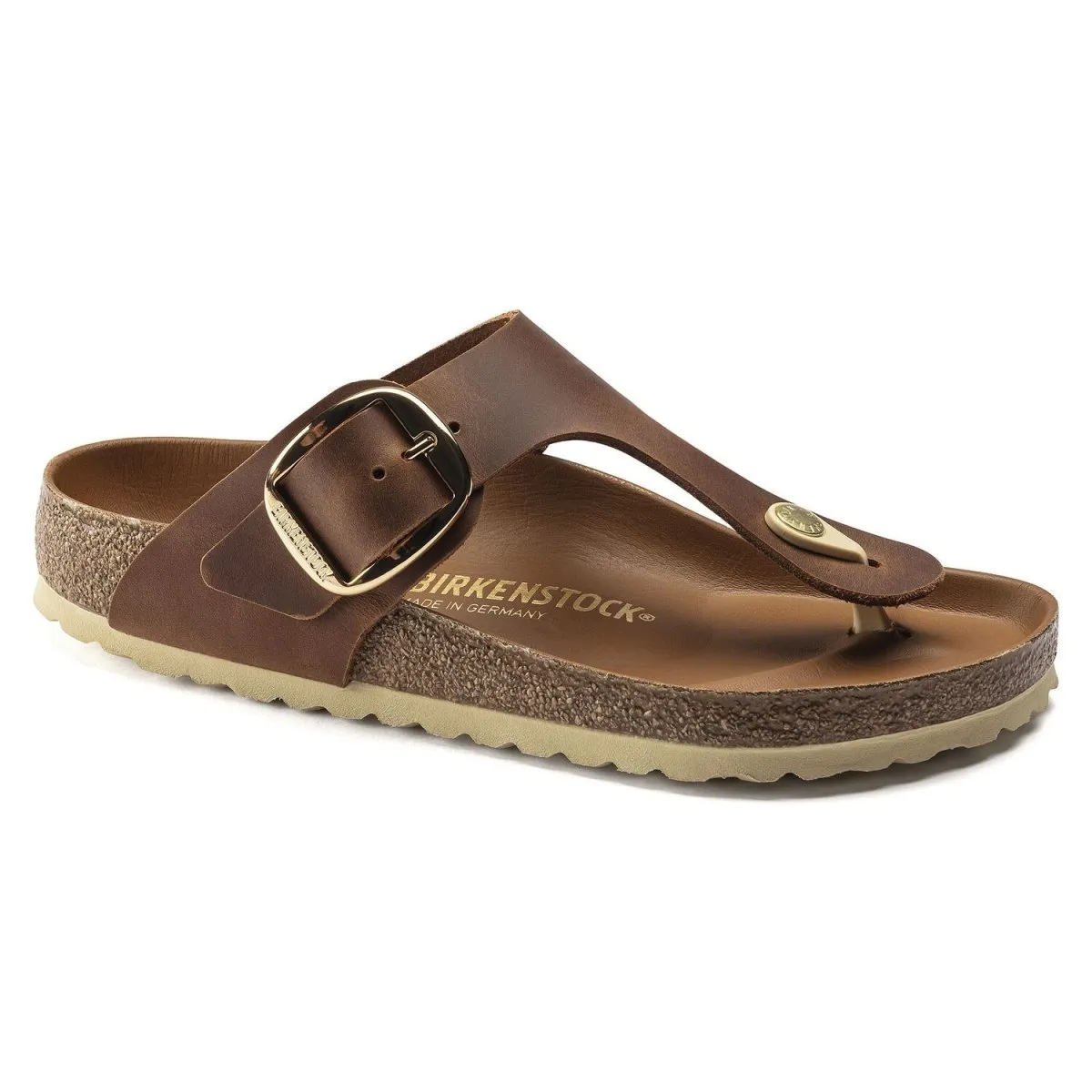 Birkenstock Women's Gizeh Big Buckle Cognac Leather