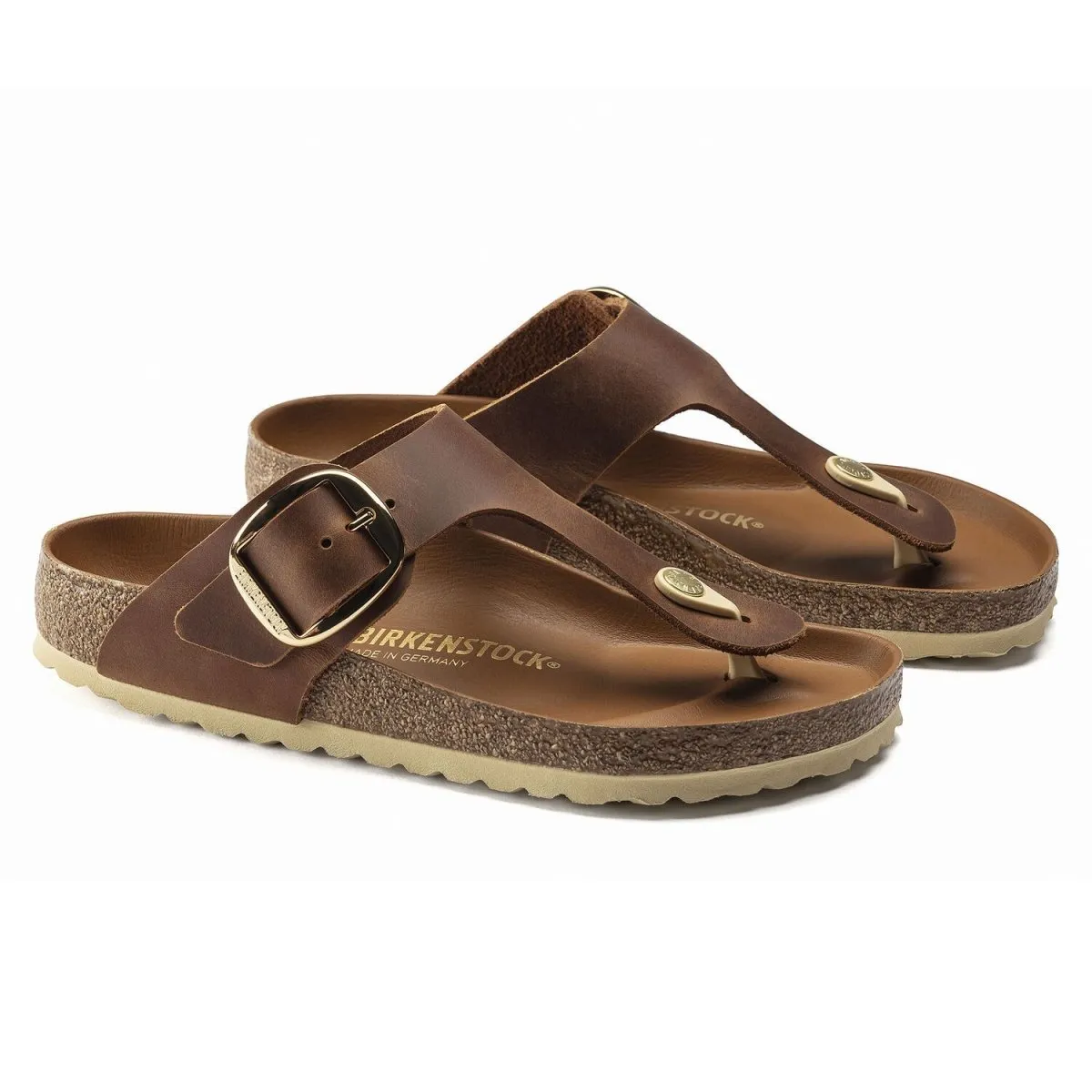 Birkenstock Women's Gizeh Big Buckle Cognac Leather