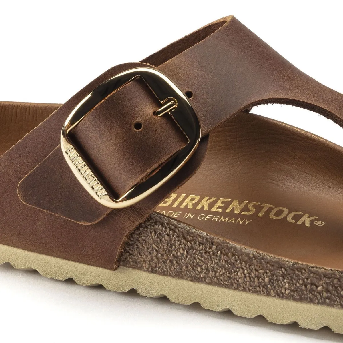 Birkenstock Women's Gizeh Big Buckle Cognac Leather