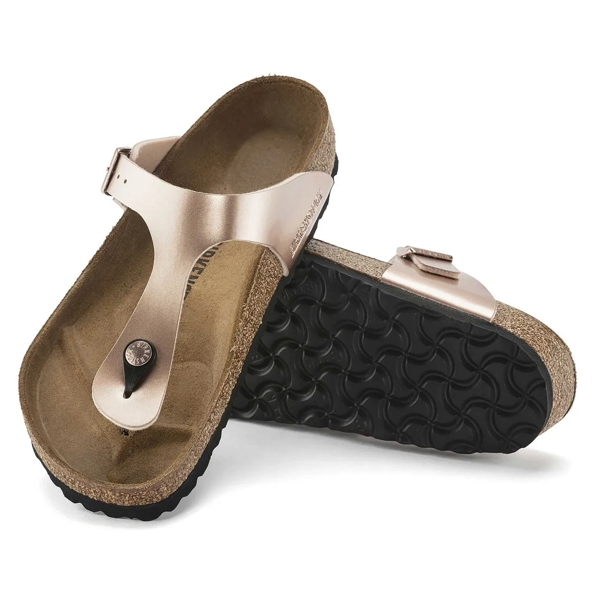 Birkenstock Women's Gizeh Metallic Copper Birko-Flor®