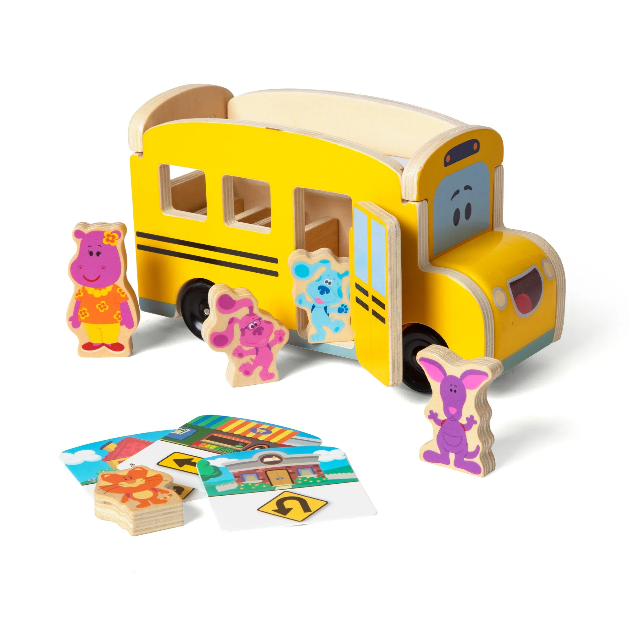 Blue's Clues & You! Wooden Pull-Back School Bus