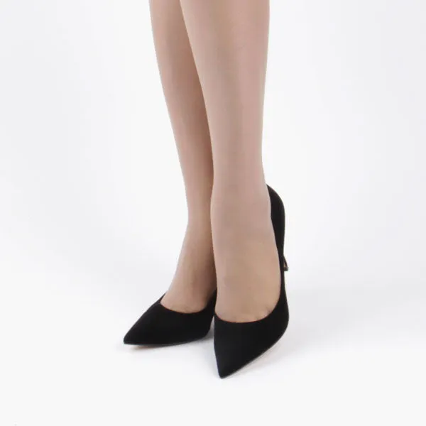 *BRAMARE - black suede, 9cm size UK 2