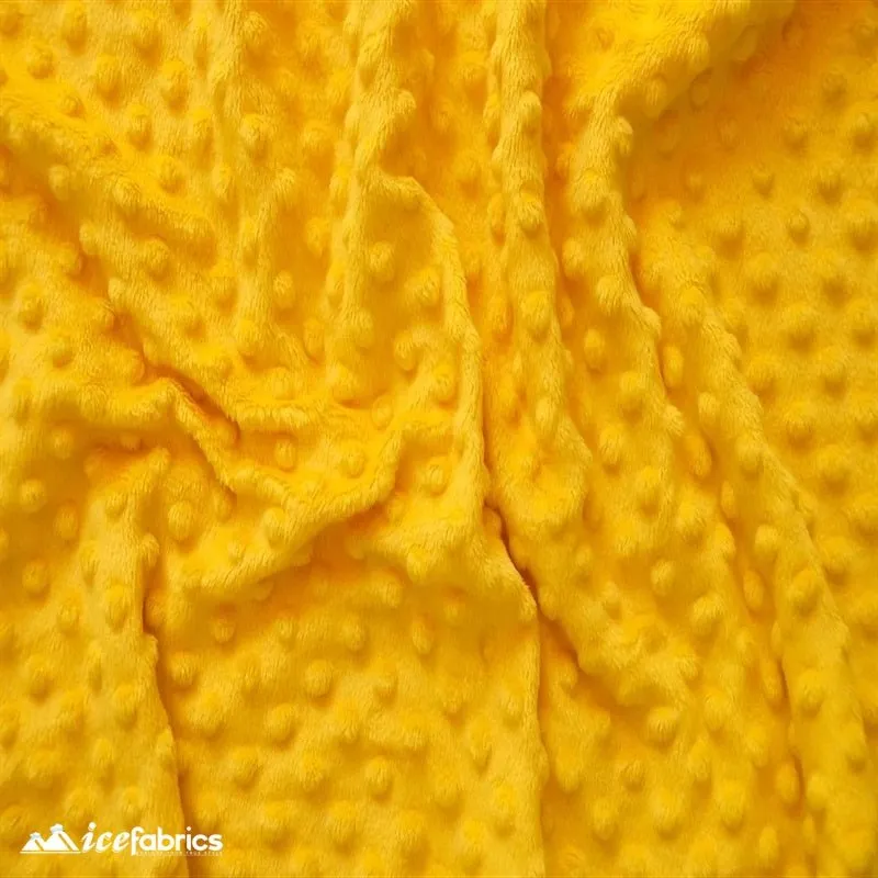 Canary Yellow Minky Dot Fabric