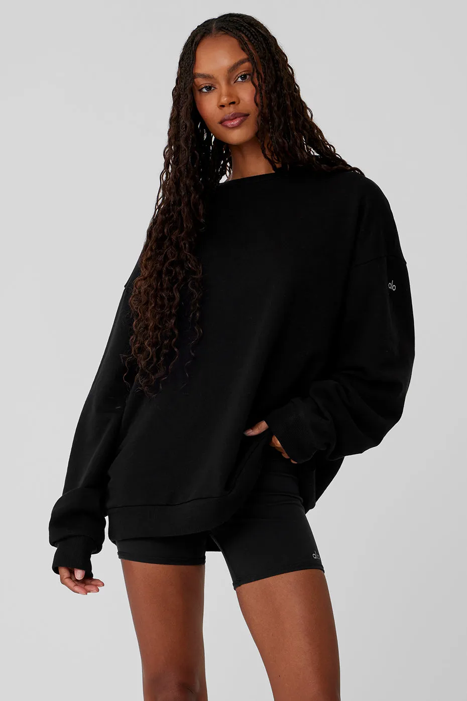 Chill Crew Neck Pullover - Black