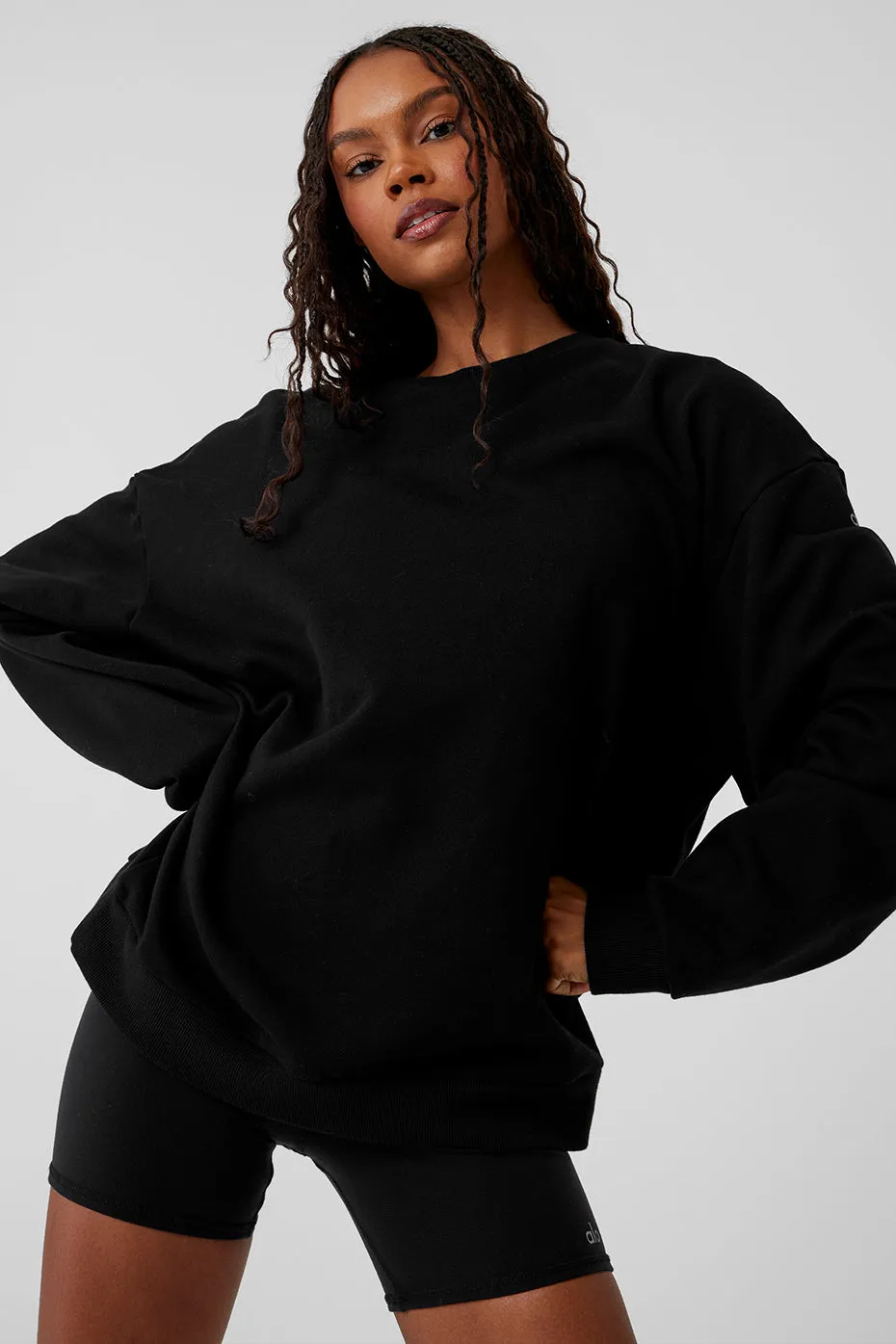 Chill Crew Neck Pullover - Black