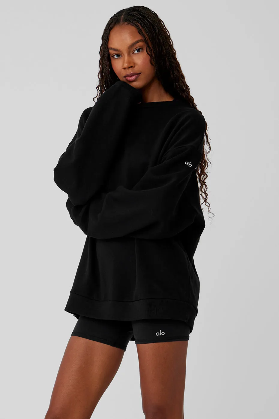 Chill Crew Neck Pullover - Black