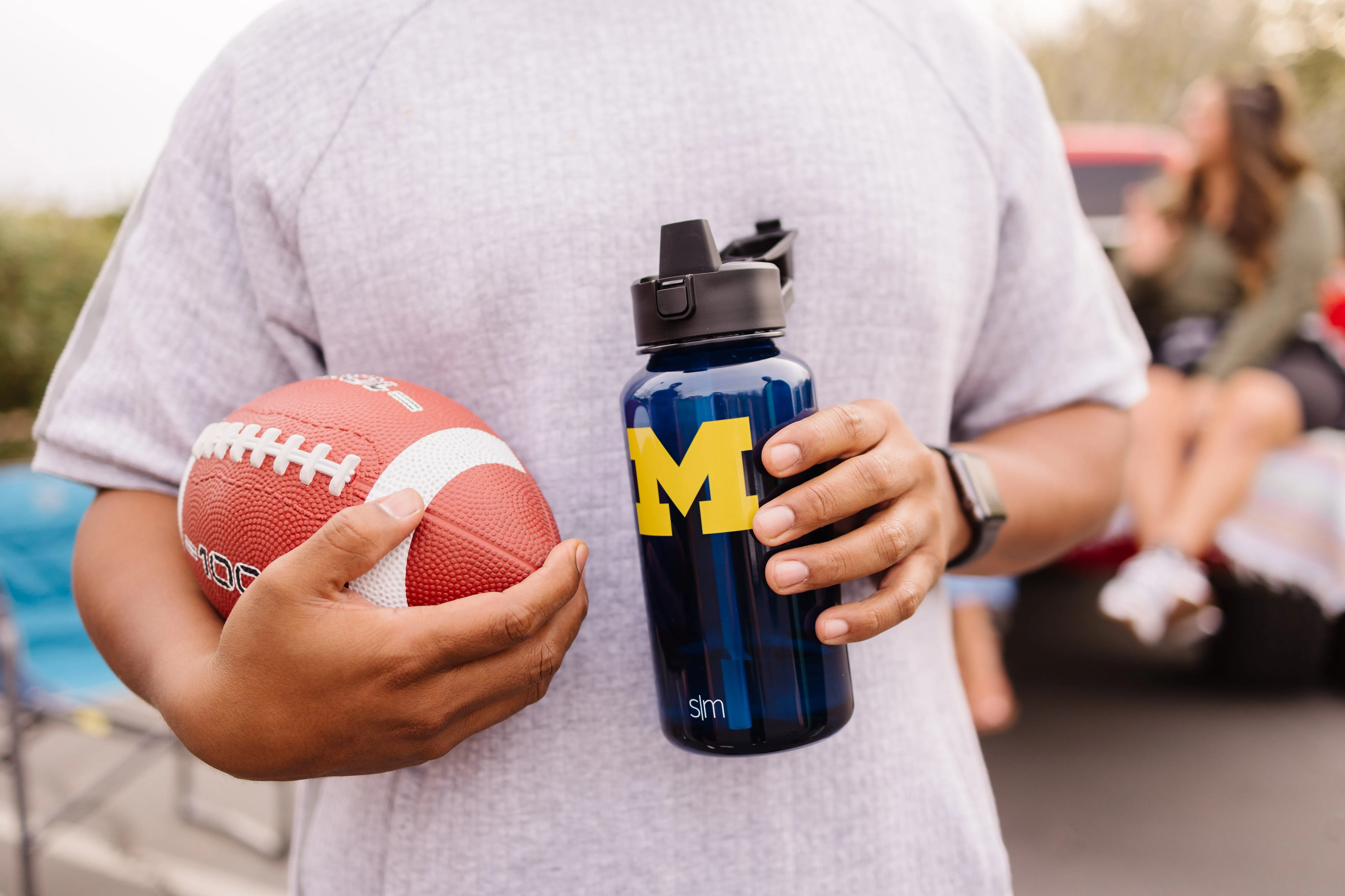 Collegiate Plastic Summit Water Bottle with Simple Flip Straw Lid