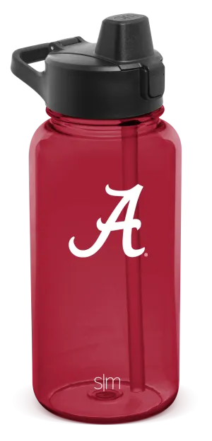 Collegiate Plastic Summit Water Bottle with Simple Flip Straw Lid