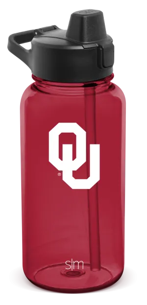 Collegiate Plastic Summit Water Bottle with Simple Flip Straw Lid