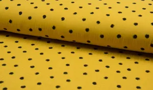 Double Gauze Muslin - Dots - Oeko-Tex® - Curry