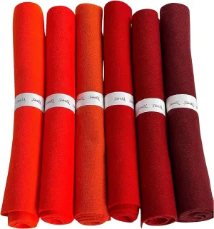 FabricLA Craft Felt Rolls 6 Pieces Non-Woven Soft Felt Material - Acrylic Felt Roll for DIY Craftwork, Sewing and Patchwork - Many Colors