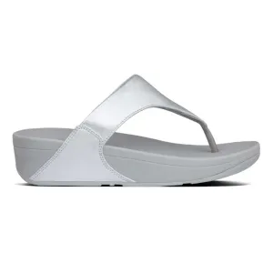 FITFLOP Women's Lulu Leather Toe-Post Silver