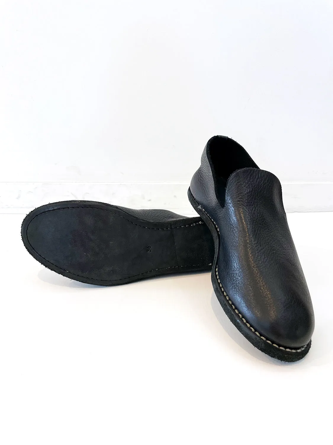 GUIDI　E28 LEATHER SLIP-ON