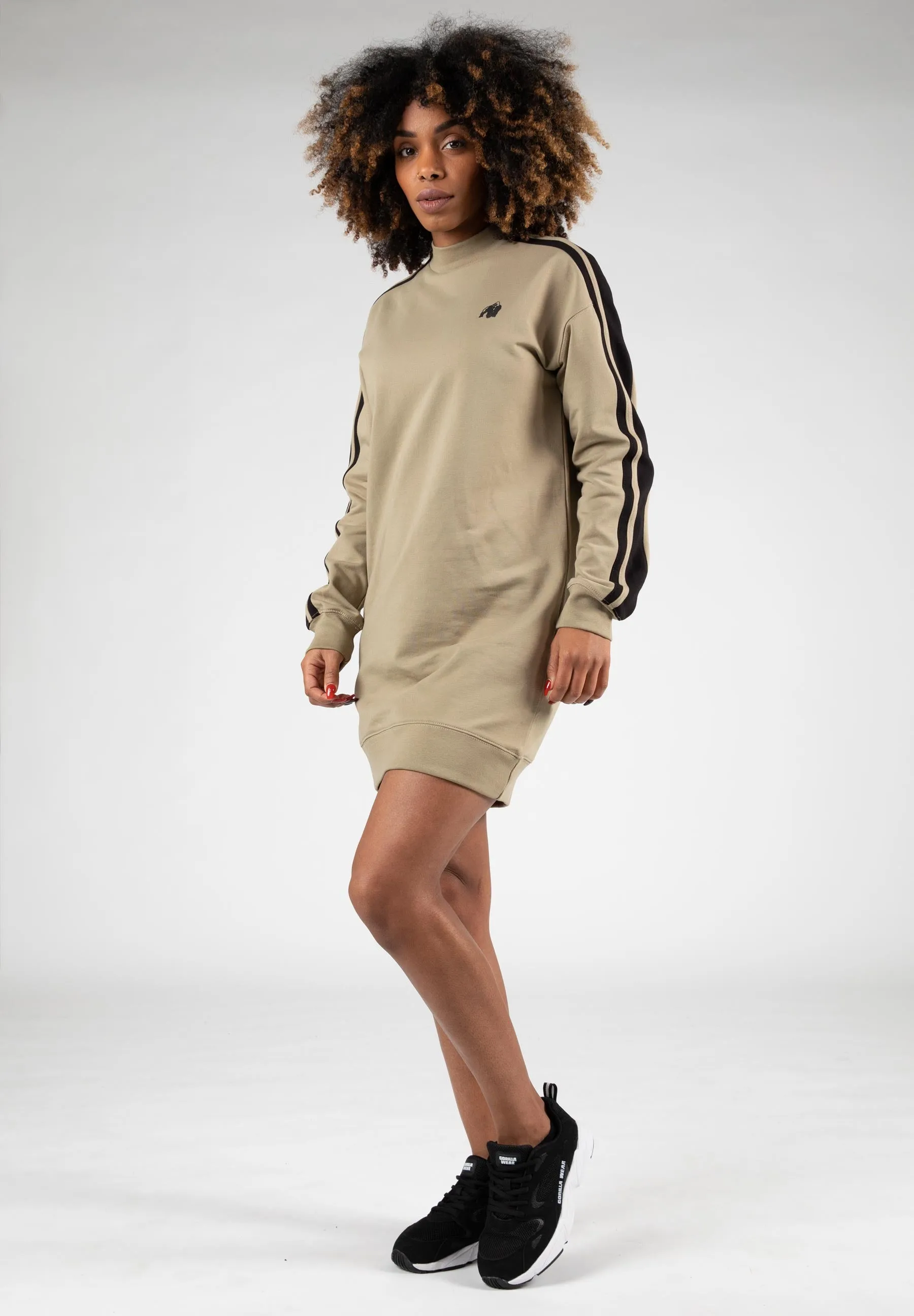 Isabella Sweatshirt Dress - Beige