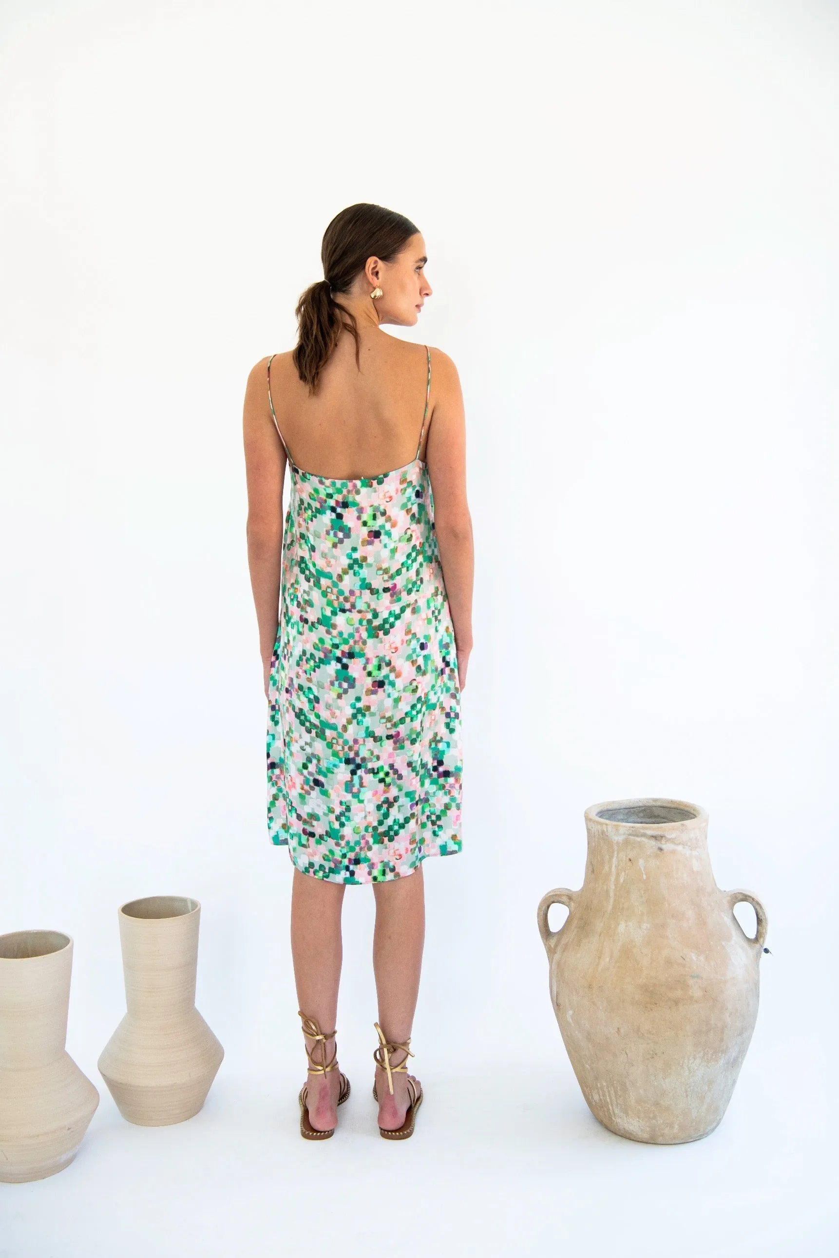 Julianne Boxy Slip Dress - Print