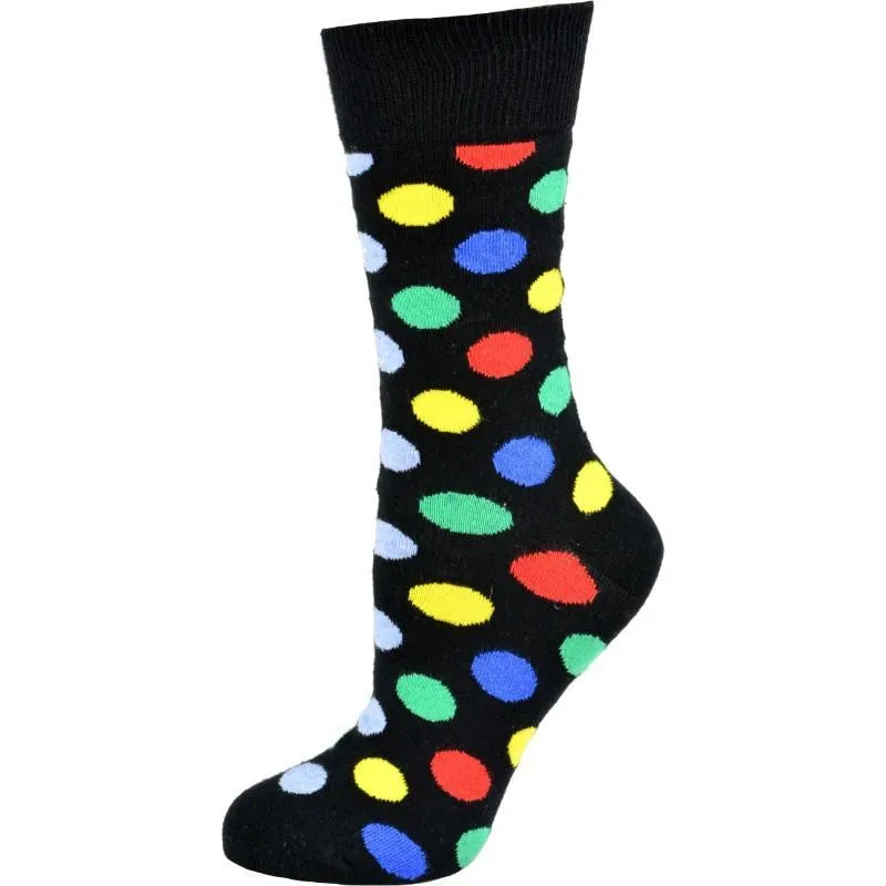 Ladies Cotton Polka Dot Crew Socks