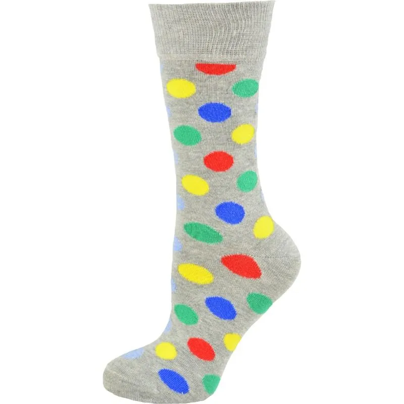 Ladies Cotton Polka Dot Crew Socks