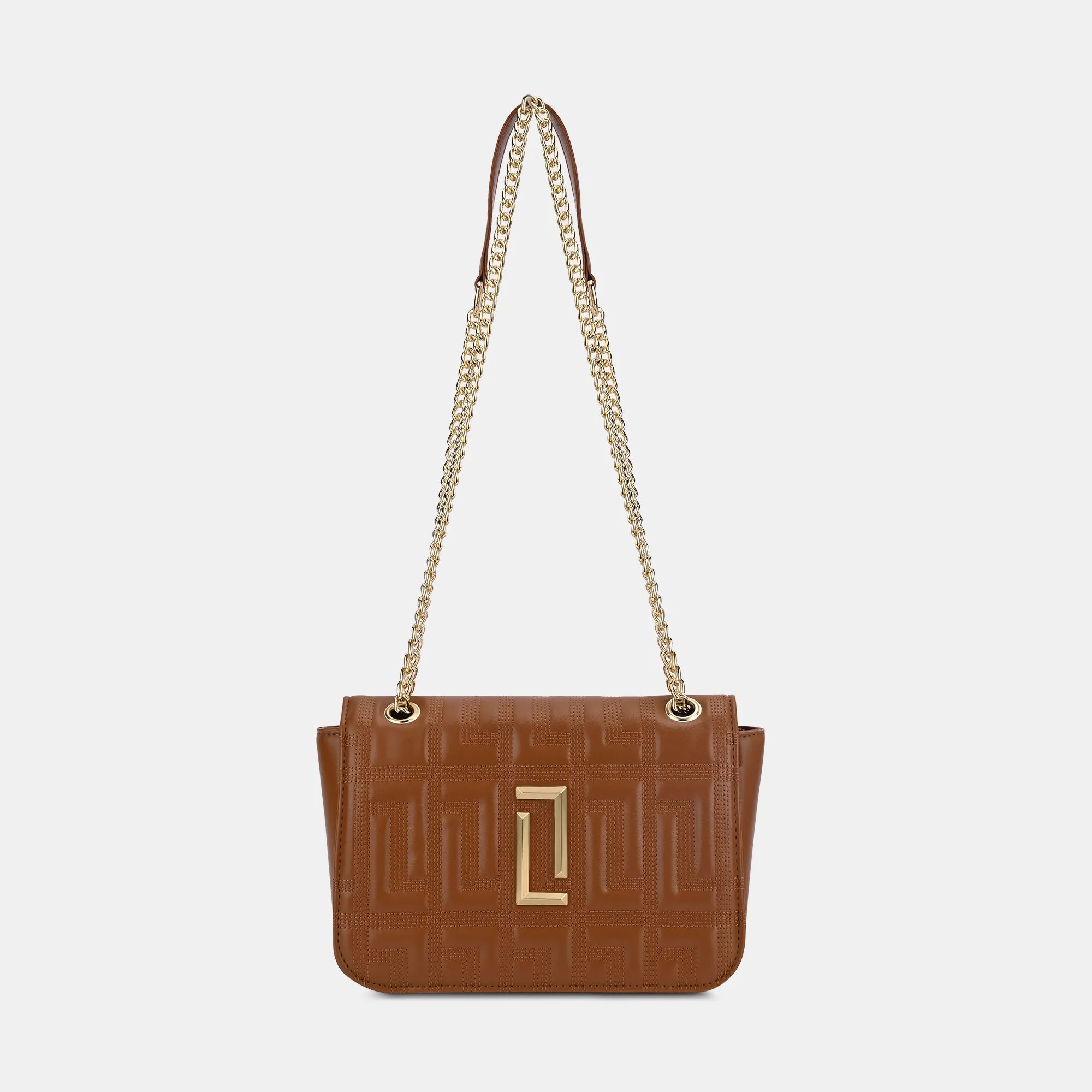 Lavie Luxe Caroline Tan Medium Women's Slingbag