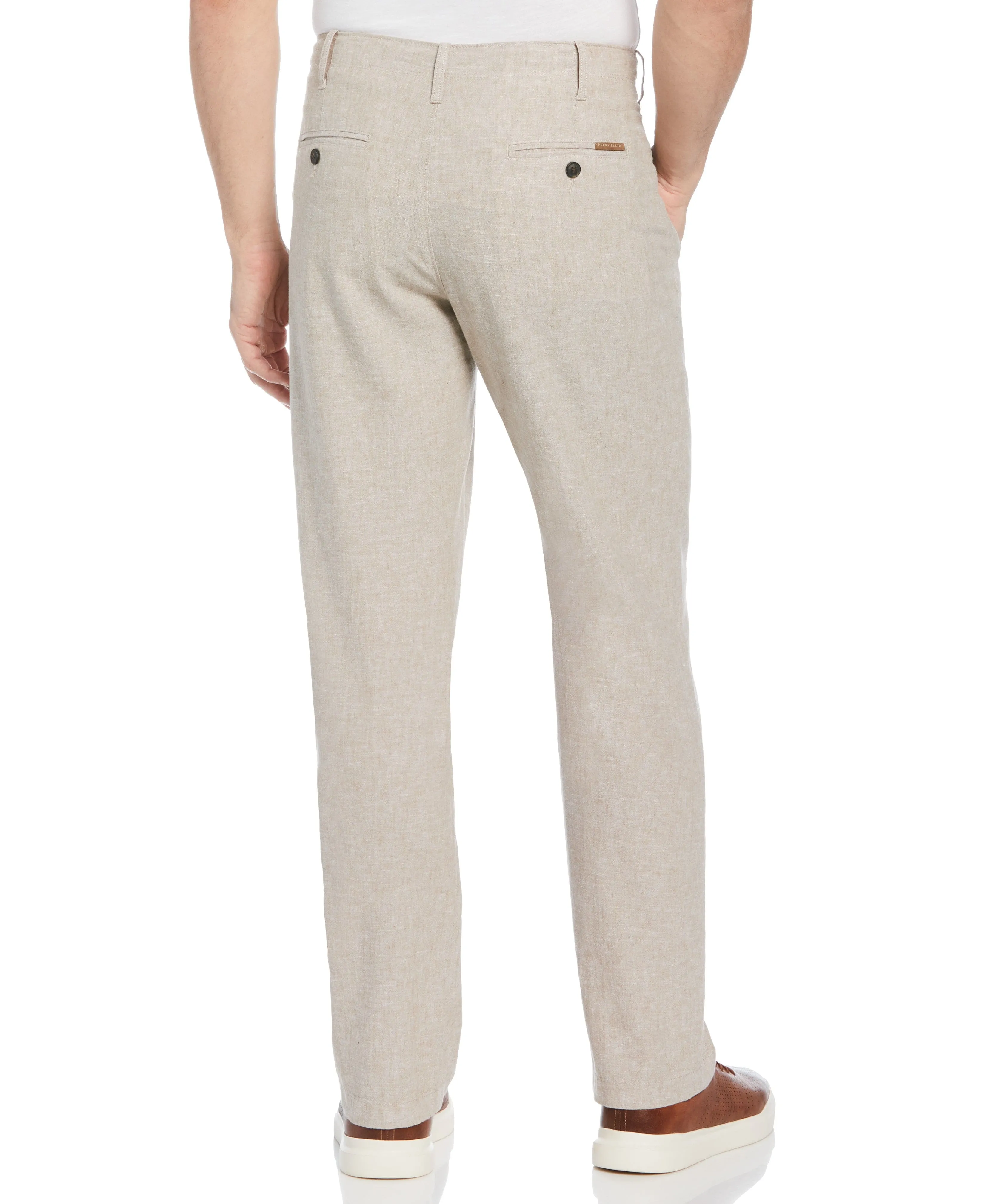 Linen Blend Drawstring Pant