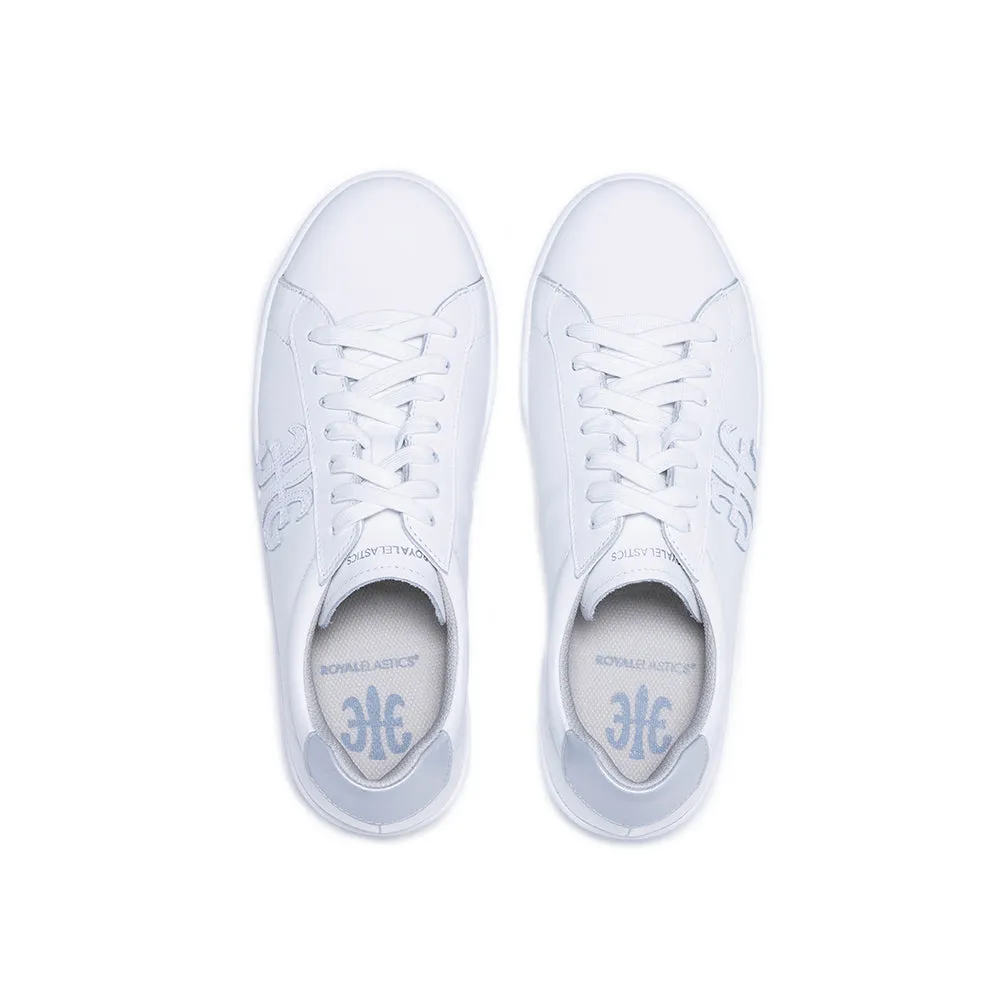 Men's Honor White Gray Logo Leather Sneakers 08021-008