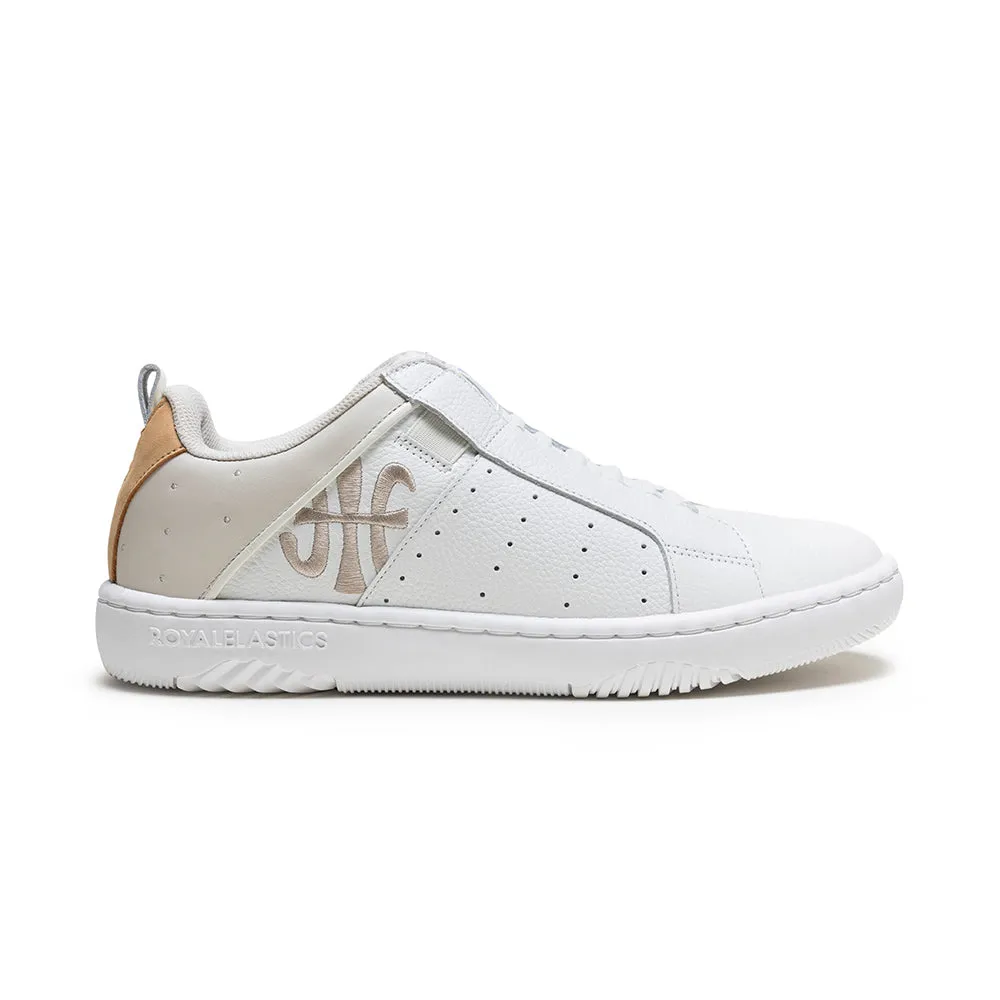 Men's Icon 2.0 White Gold Logo Leather Sneakers 06543-078