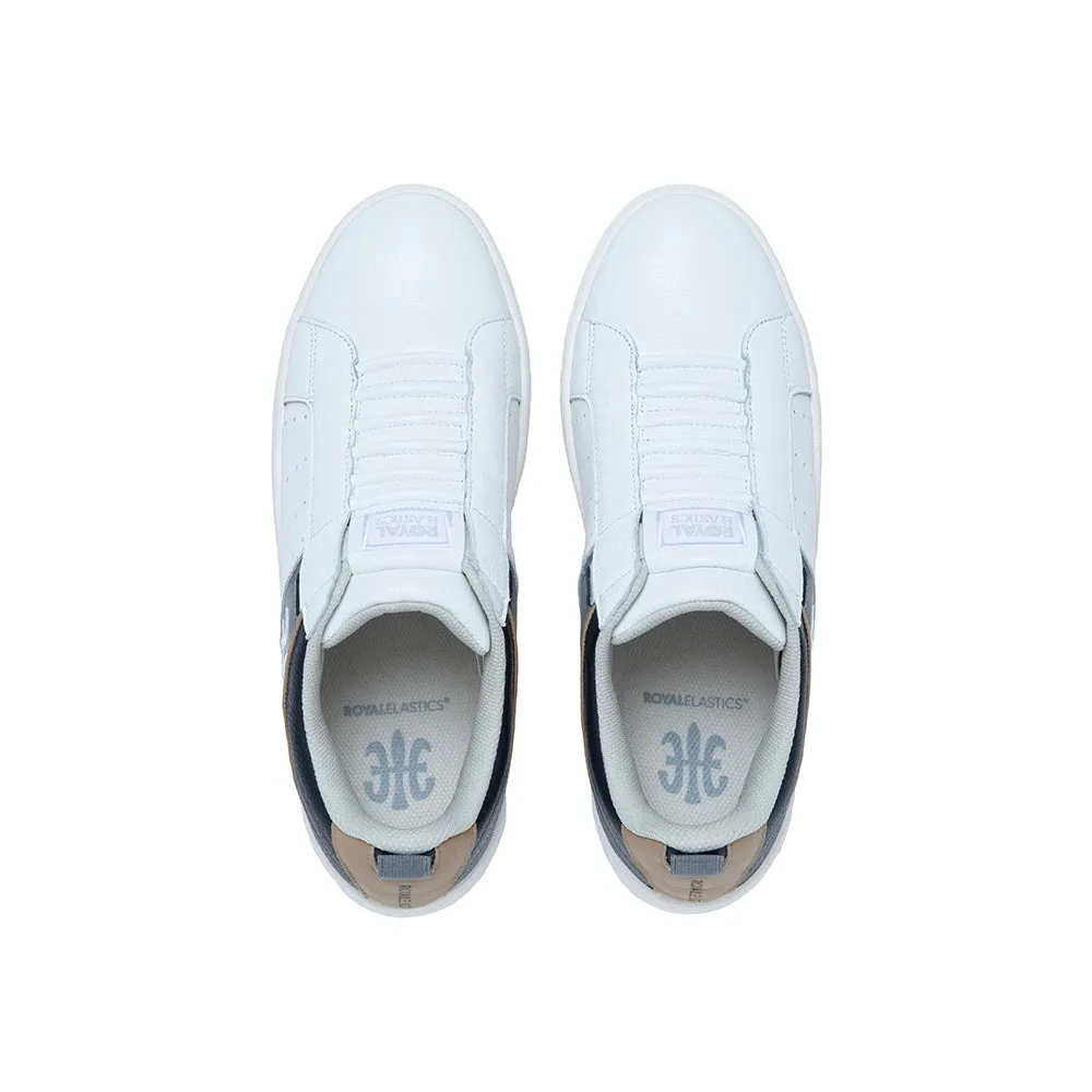 Men's Icon 2.0 White Gray Logo Leather Sneakers 06514-085